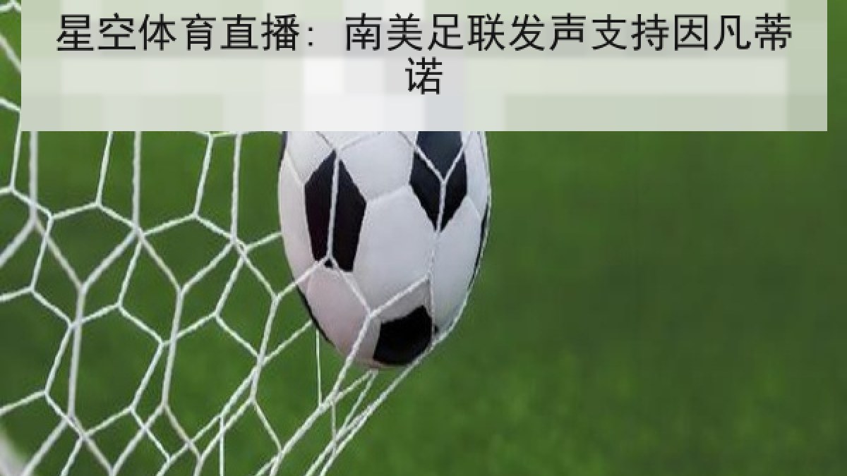 星空体育直播: 南美足联发声支持因凡蒂诺